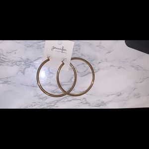 Thick Gold Hoop Earrings